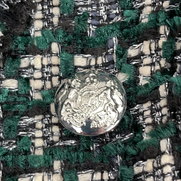 Rachel Zoe Contemporary Fit Tartan Plaid Tweed Jacket - Picture 11 of 15